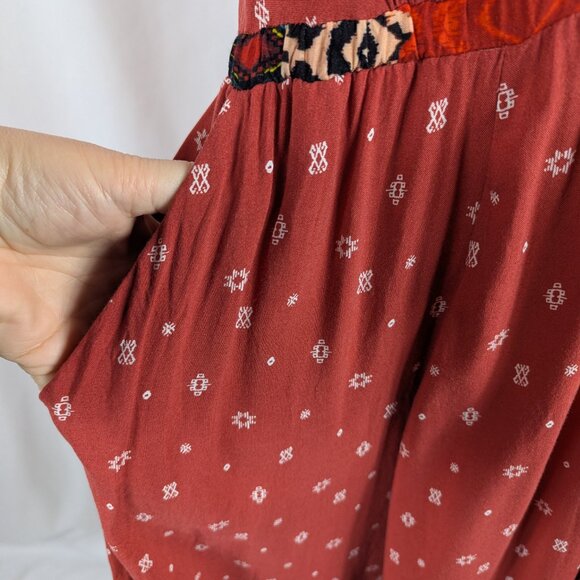 Torrid Skater Dress Orange Black Southwestern Style Mini Challis Plus Size 1 - Picture 6 of 12